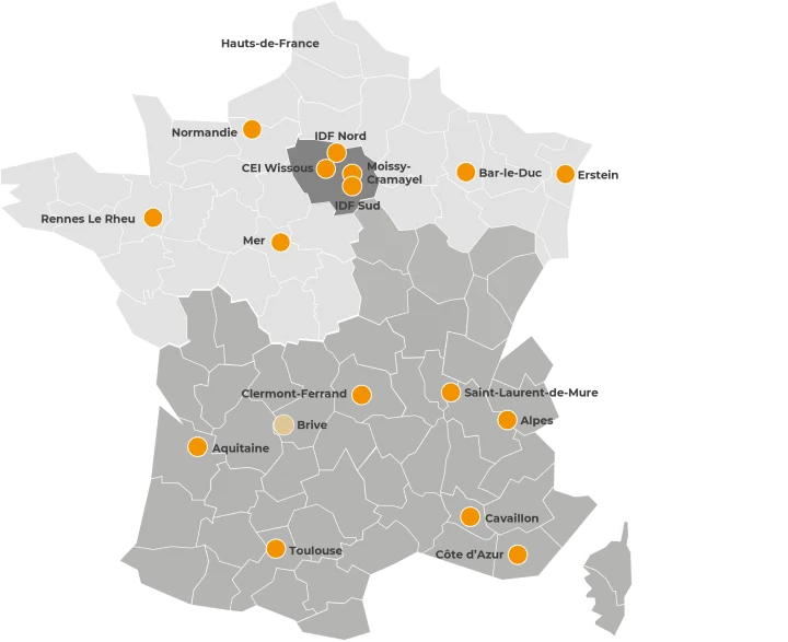 Carte du réseau industriel Colissimo en France