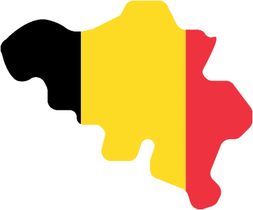 Forme pays Belgique avec couleurs du drapeau