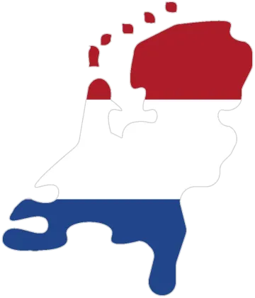 Forme pays Pays-Bas avec couleurs du drapeau