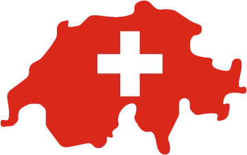Forme pays Suisse avec couleurs du drapeau