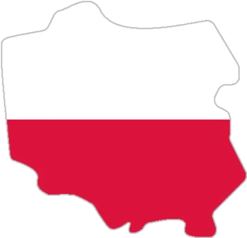Forme pays Pologne avec couleurs du drapeau