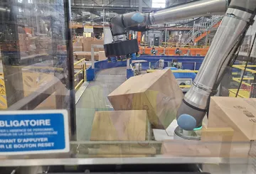 Cobot : robot collaboratif de déchargement Colissimo